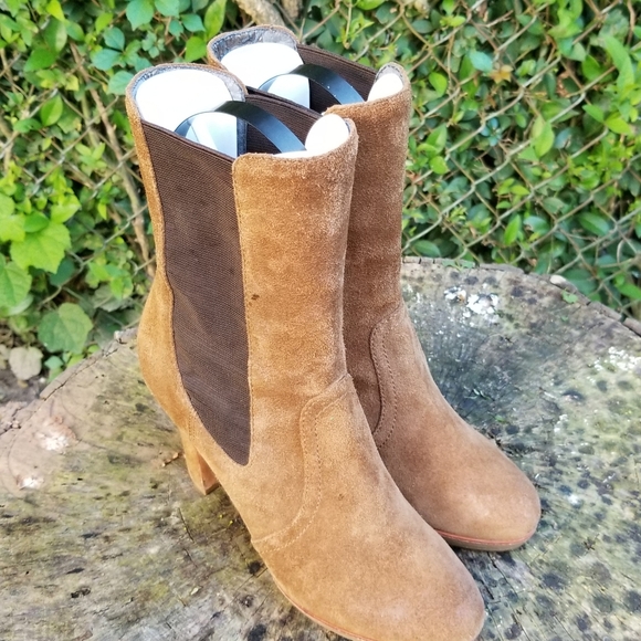 Vintage Chelsea Stretch Gore Chunky Platform Boots - Picture 7 of 10